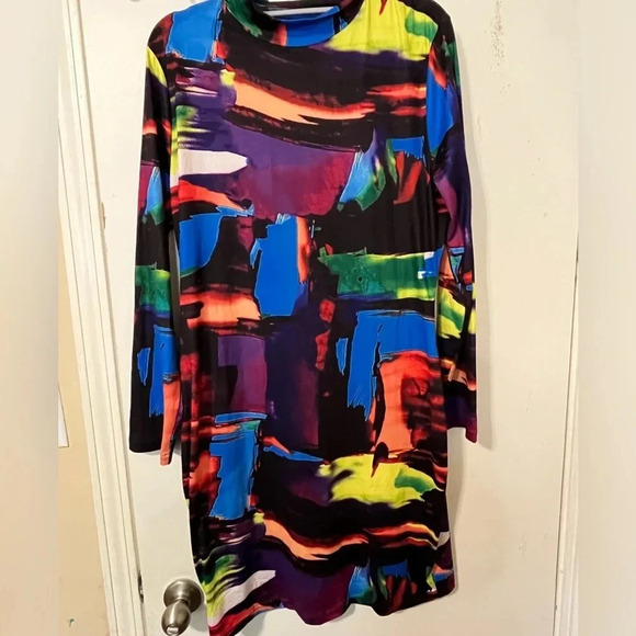 SHEIN Slayer Plus size Women Bodycon dress Fluid Print size 2XL - Picture 5 of 16